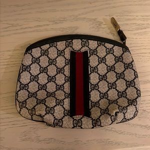 Navy Gucci Vintage Cosmetic Bag